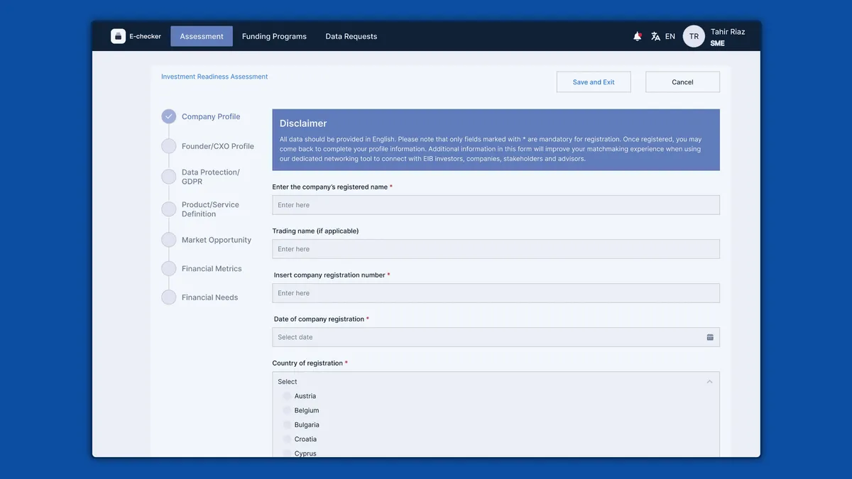 TechEU Investment Readiness Checker gallery image